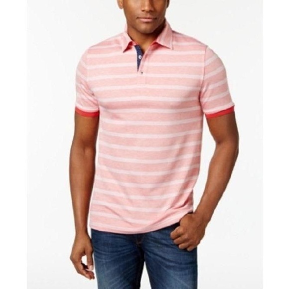 Men Striped Stretch Pull Over Shirt Melone XXL - Picture 1 of 2